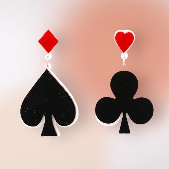 DECK of Playing Cards Poker Adjustable Baseball Cap Hat FREE Matching Earrings - Picture 12 of 15